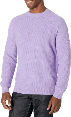 Amazon Essentials Oversized Crewneck Sweater for Men, Textured, Cotton