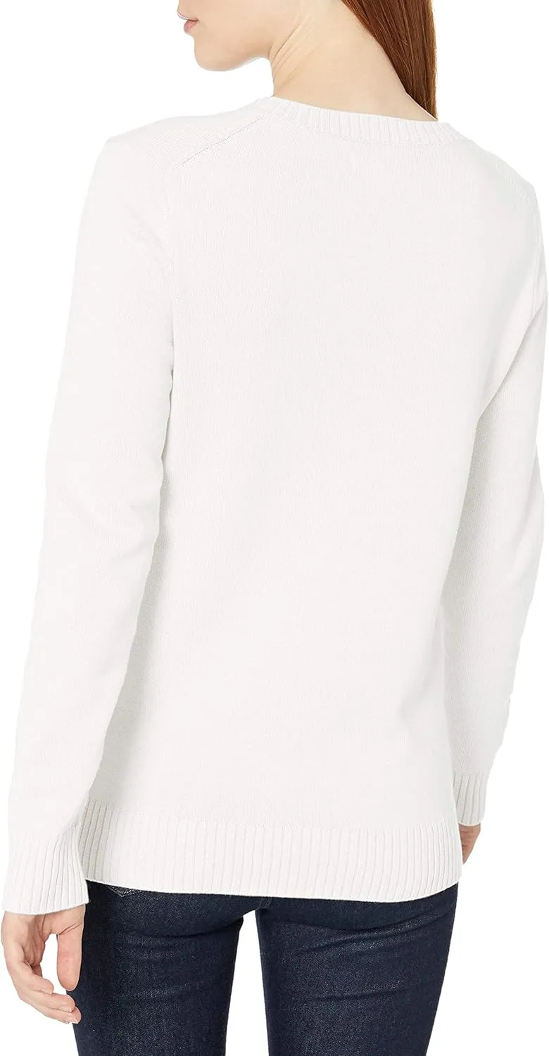 Amazon Essentials Women's Crewneck Sweater, 100% Cotton, Plus Size Available
