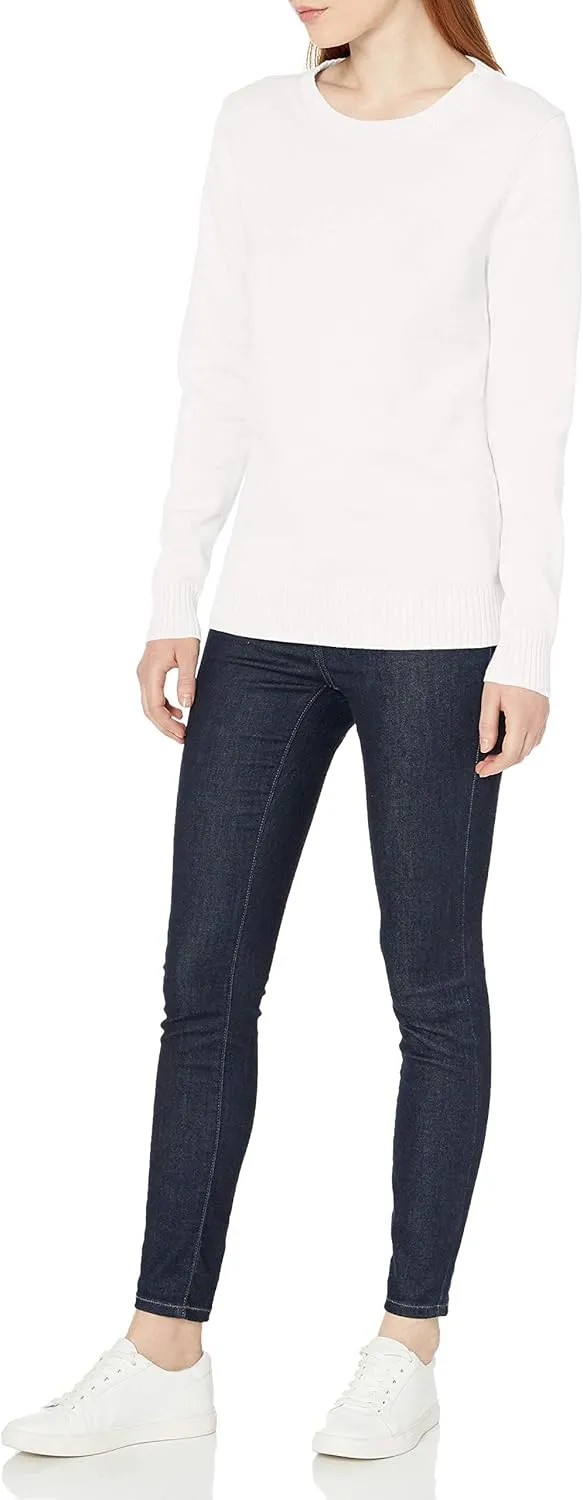 Amazon Essentials Women's Crewneck Sweater, 100% Cotton, Plus Size Available