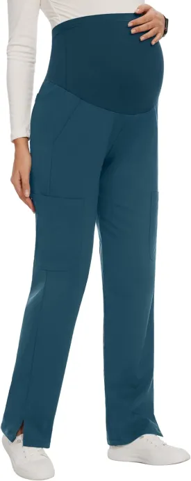 AMPOSH Women's Maternity Scrub Pants with 6 Pockets Stretchy Straight Leg Pregnancy Workwear