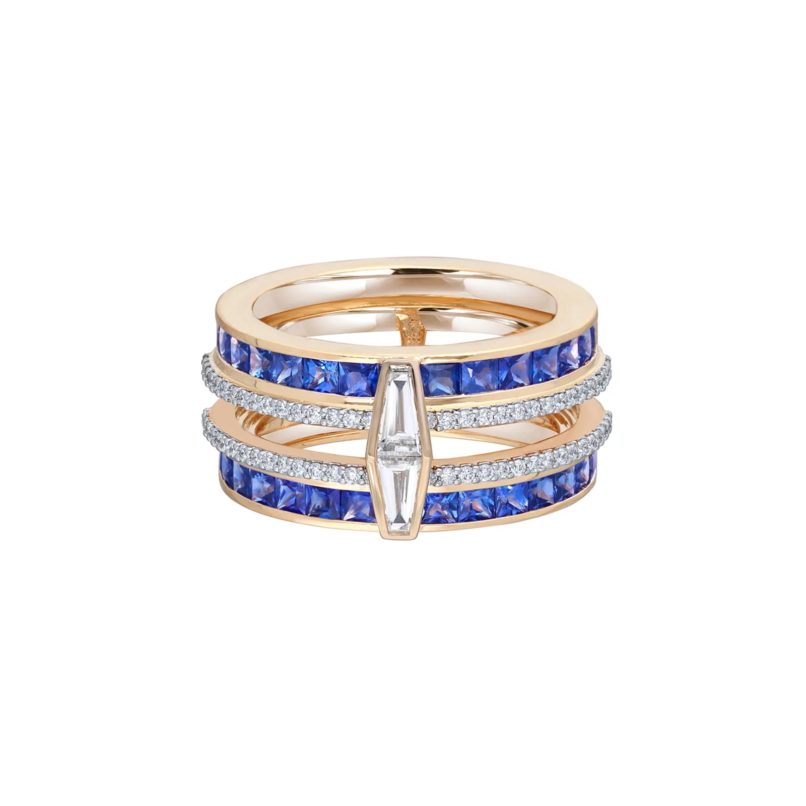 Blue Sapphire Kyoto Band Ring