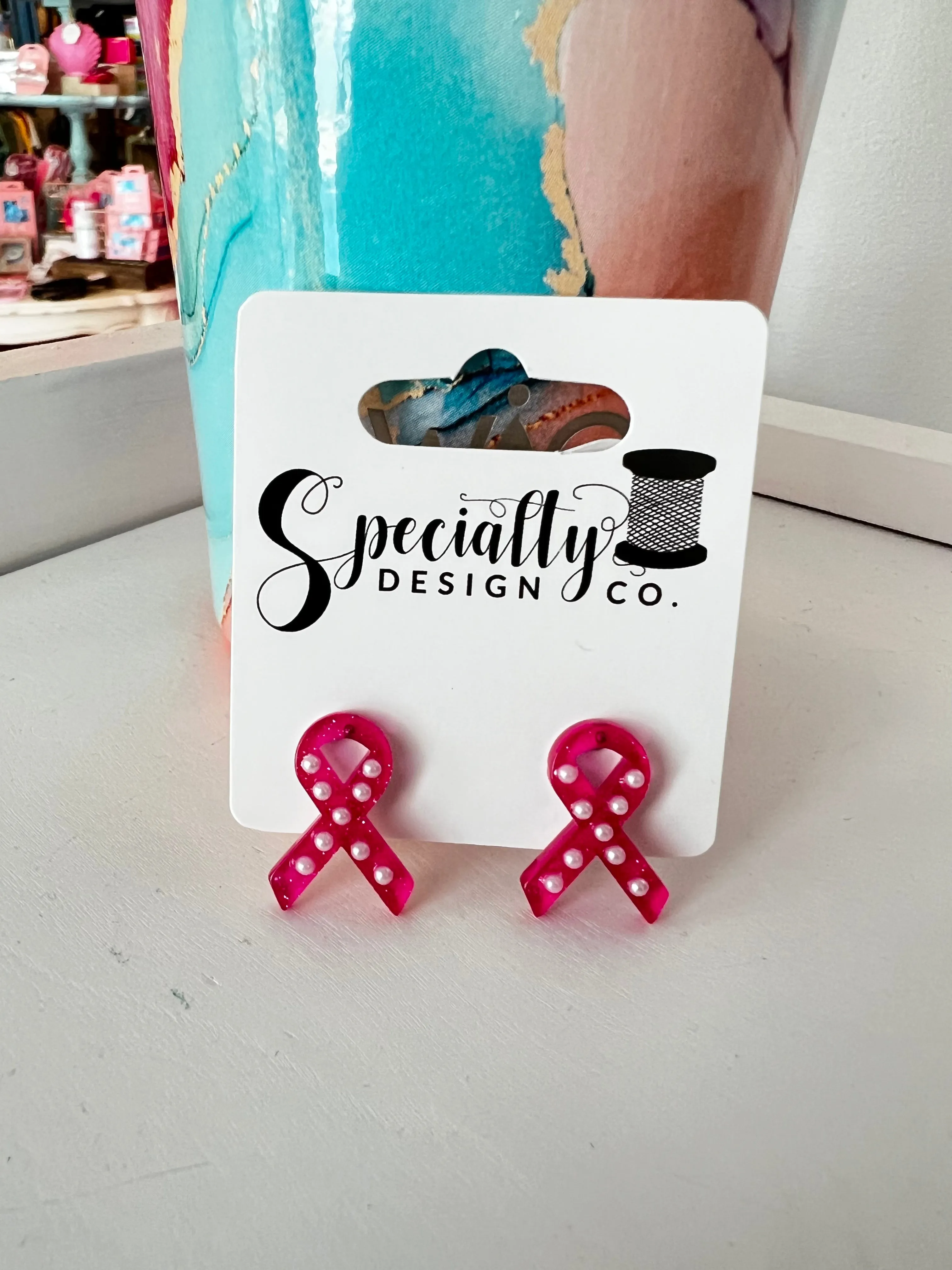 Breast Cancer Awareness Stud Earrings *3 Styles*