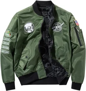 BXCNCKD Men's Flight Jacket - Double Sided Wear Plus Coat - Casual Jacket