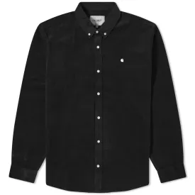 Carhartt Wip Madison Fine Cord Shirt, Black & Wax