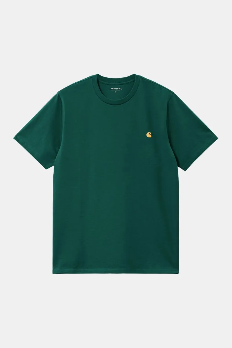Carhartt WIP Short Sleeve Chase T-Shirt (Chervil/Gold)