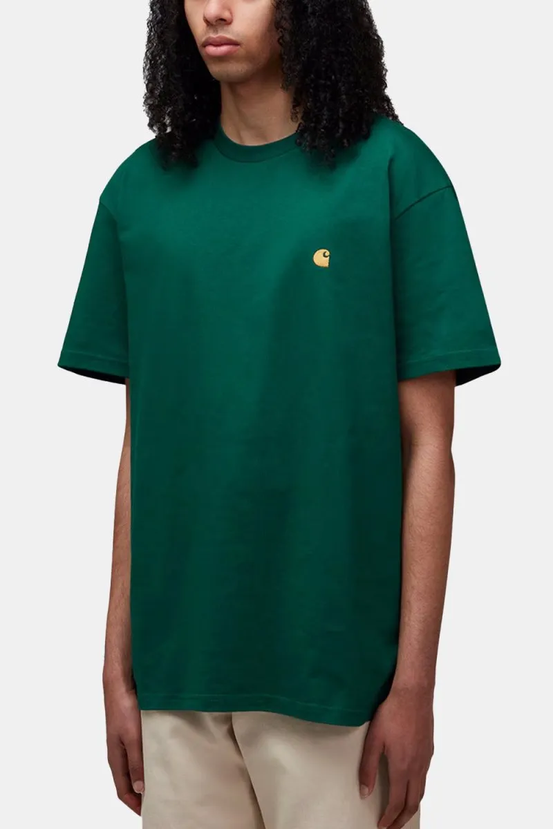 Carhartt WIP Short Sleeve Chase T-Shirt (Chervil/Gold)