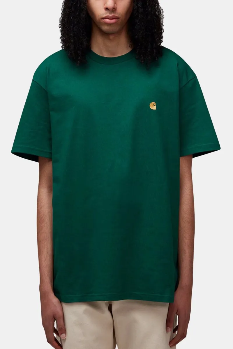 Carhartt WIP Short Sleeve Chase T-Shirt (Chervil/Gold)