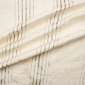Cream Cotton Blend Jacquard