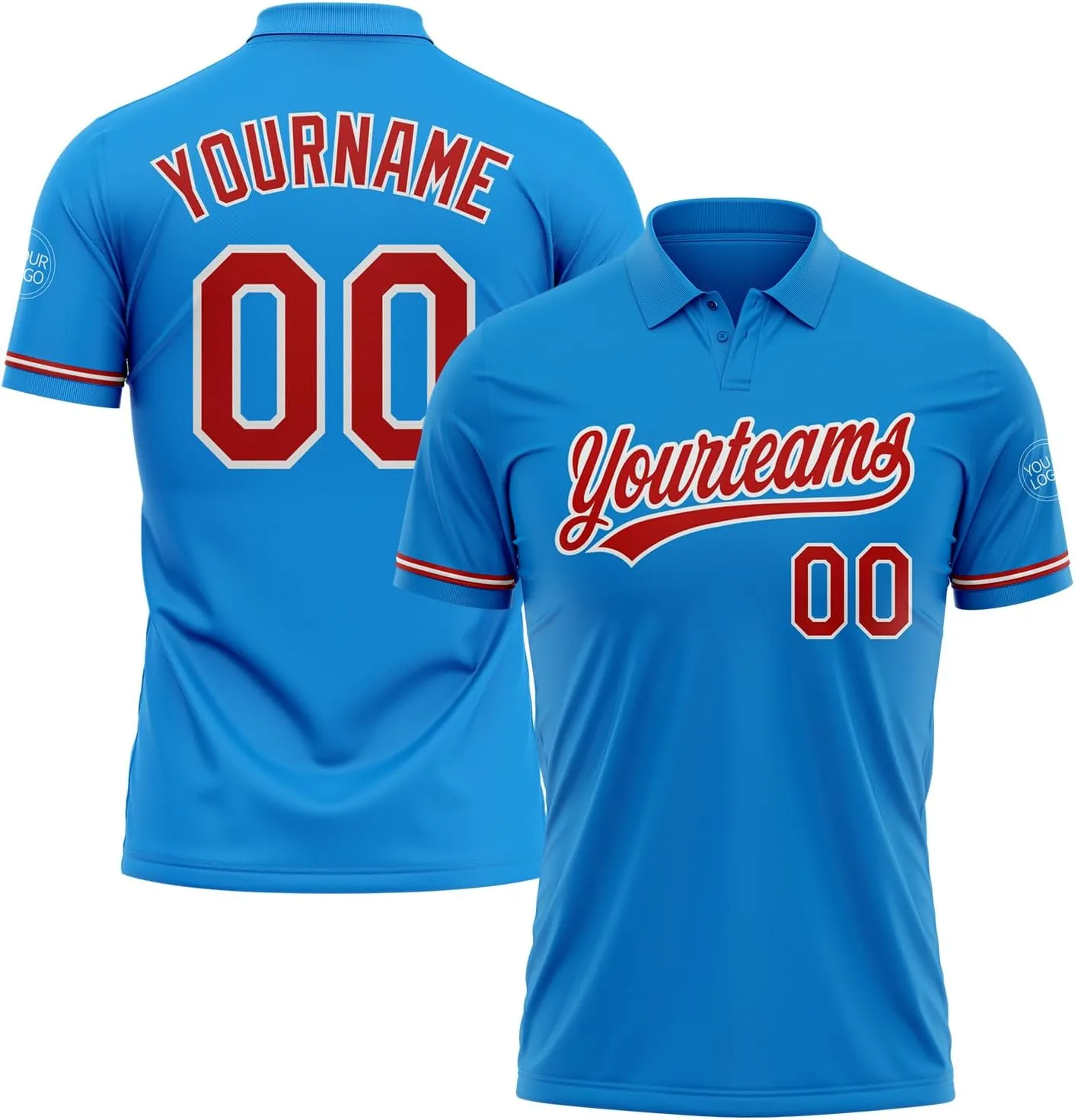 Custom Darts Bowling Golf Polo Shirt Personalized Stitched Text Logo Solid Short Sleeve Team Workwear Tee Unisex XS-5XL