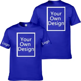 Custom Family T Shirts  Personalized Cotton Tees for Men/Women, Design Your Own, Add Text or Image, Front & Back Print