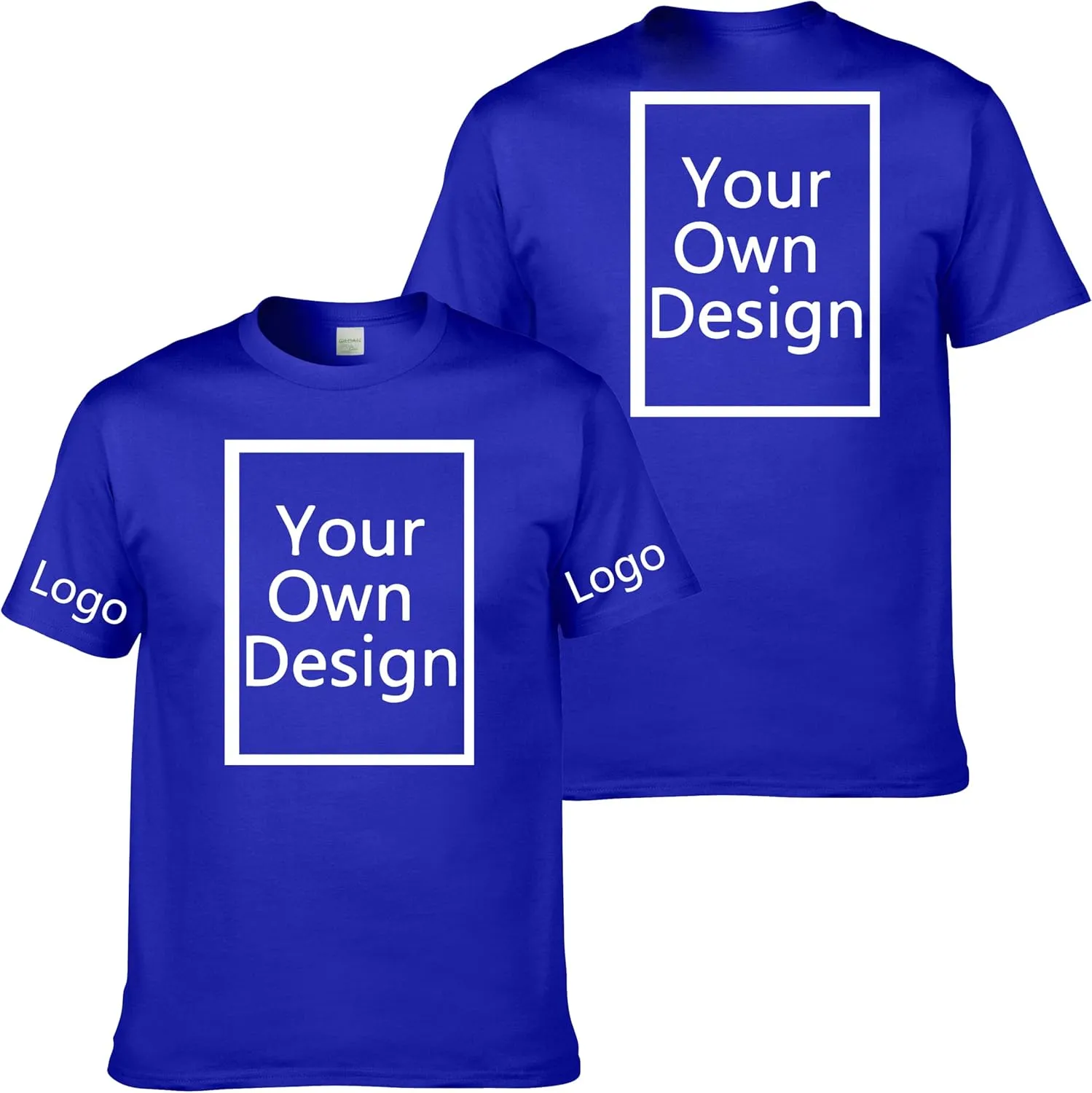 Custom Family T Shirts  Personalized Cotton Tees for Men/Women, Design Your Own, Add Text or Image, Front & Back Print