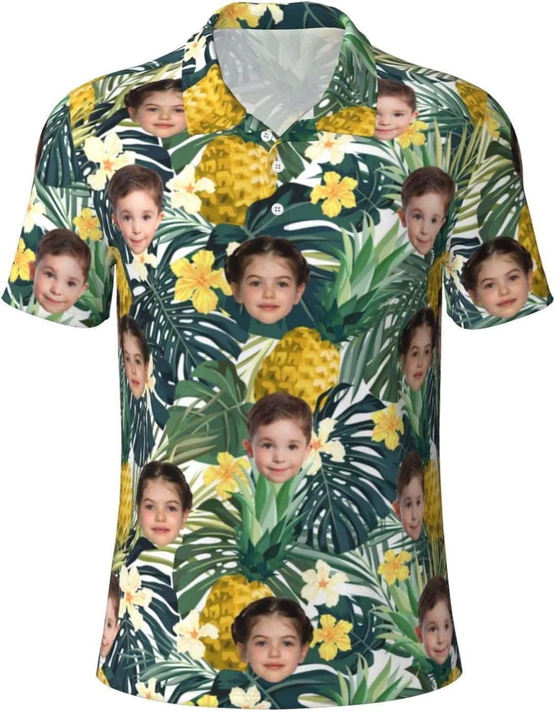 Custom Polo Shirts for Men Personalized Golf Shirt with Face Design Your Own Photo Shirt Short Sleeve Gifts for Xmas