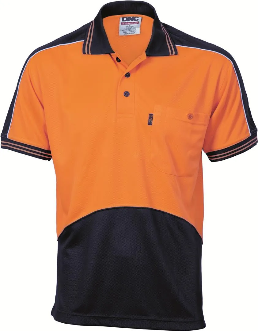 DNC Hi Vis Cool Breathe Panel Polo Shirt Short Sleeve (3891)