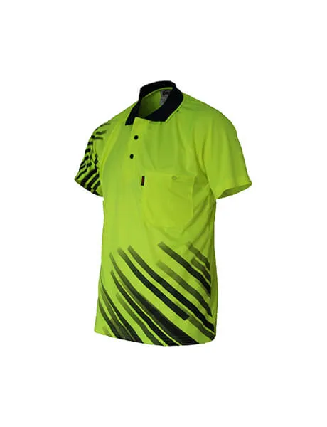 DNC Hi Vis Sublimated Stripe Polo (3565)
