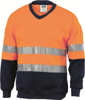 DNC Hi Vis Two Tone Sweatshirt (Sloppy Joe) With Generic R/Tape V Neck (3921)