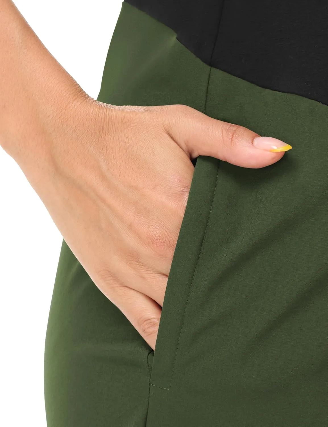 Foucome Women's Maternity Work Pants Comfy Casual Pregnancy Scrub Pants Straight Leg Workwear Scrubs