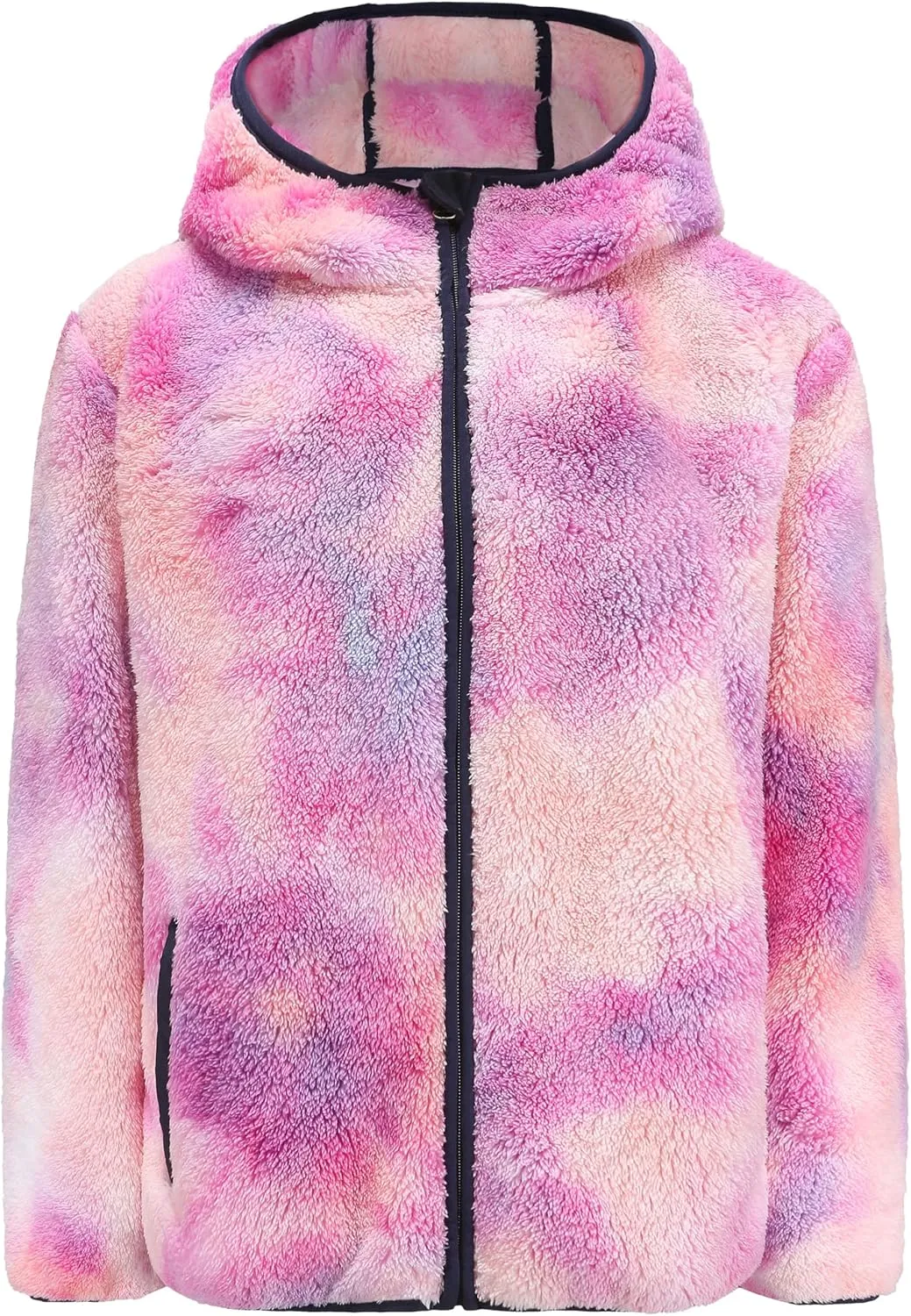 Girl's Soft Fleece sherpa Jacket Full Zip Hoodie