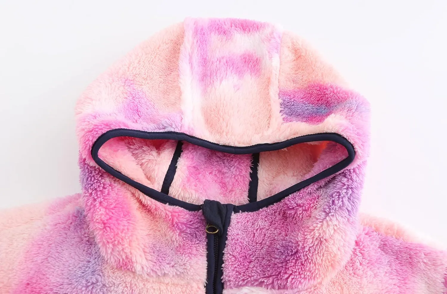 Girl's Soft Fleece sherpa Jacket Full Zip Hoodie