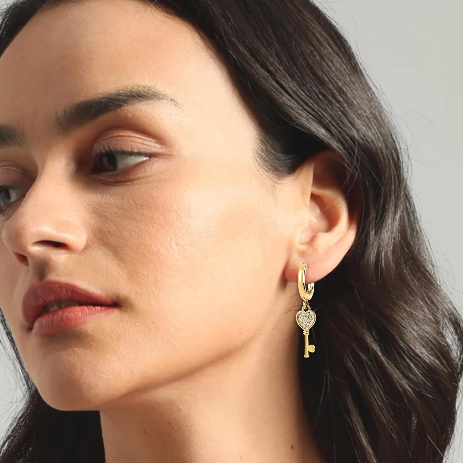 Gold Huggie Hoop Earrings for Women, Gold Plated Sun Moon Star Hoop Dangle Earrings, Huggies Hoop Hypoallergenic Earrings Dainty Jewelry for Wife Anniversary Birthday Wedding Gift for Her
