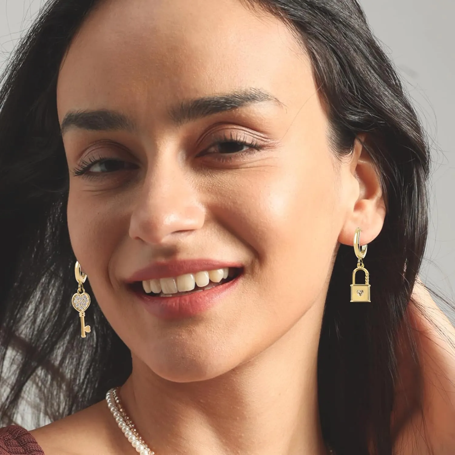 Gold Huggie Hoop Earrings for Women, Gold Plated Sun Moon Star Hoop Dangle Earrings, Huggies Hoop Hypoallergenic Earrings Dainty Jewelry for Wife Anniversary Birthday Wedding Gift for Her