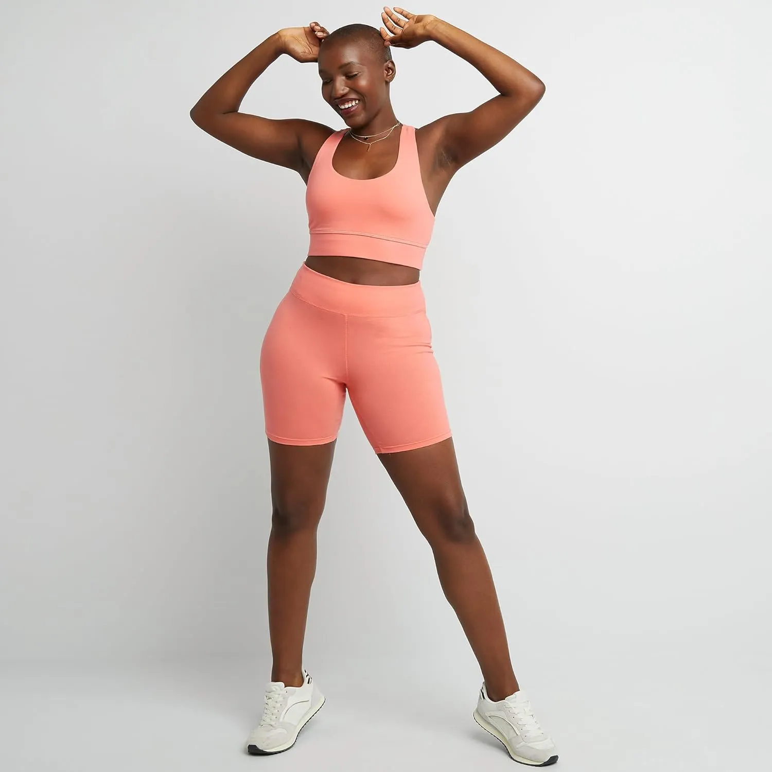 Hanes Women's Originals Cotton Stretch High Rise Bike Shorts
