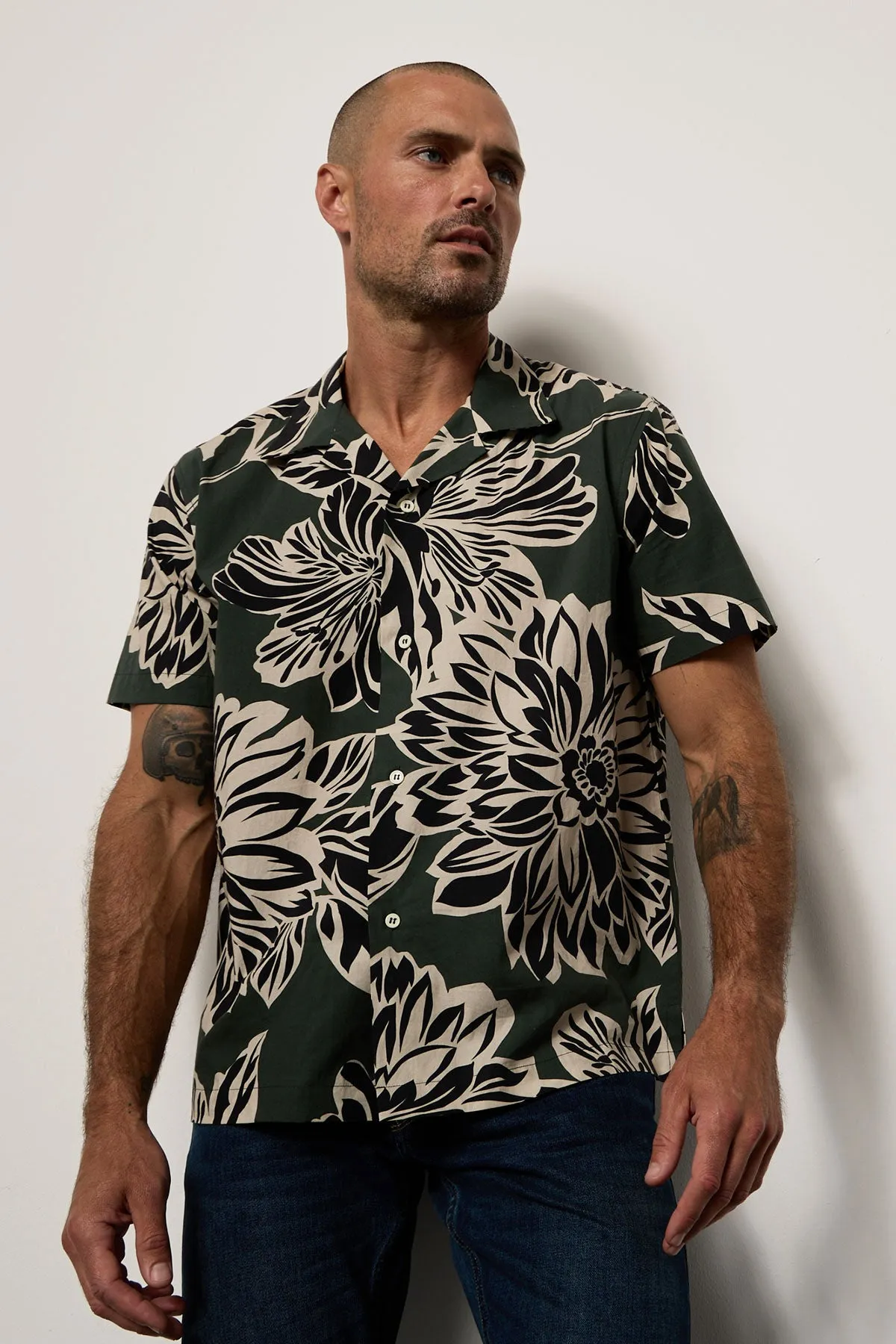 IGGY PRINTED BUTTON-UP SHIRT