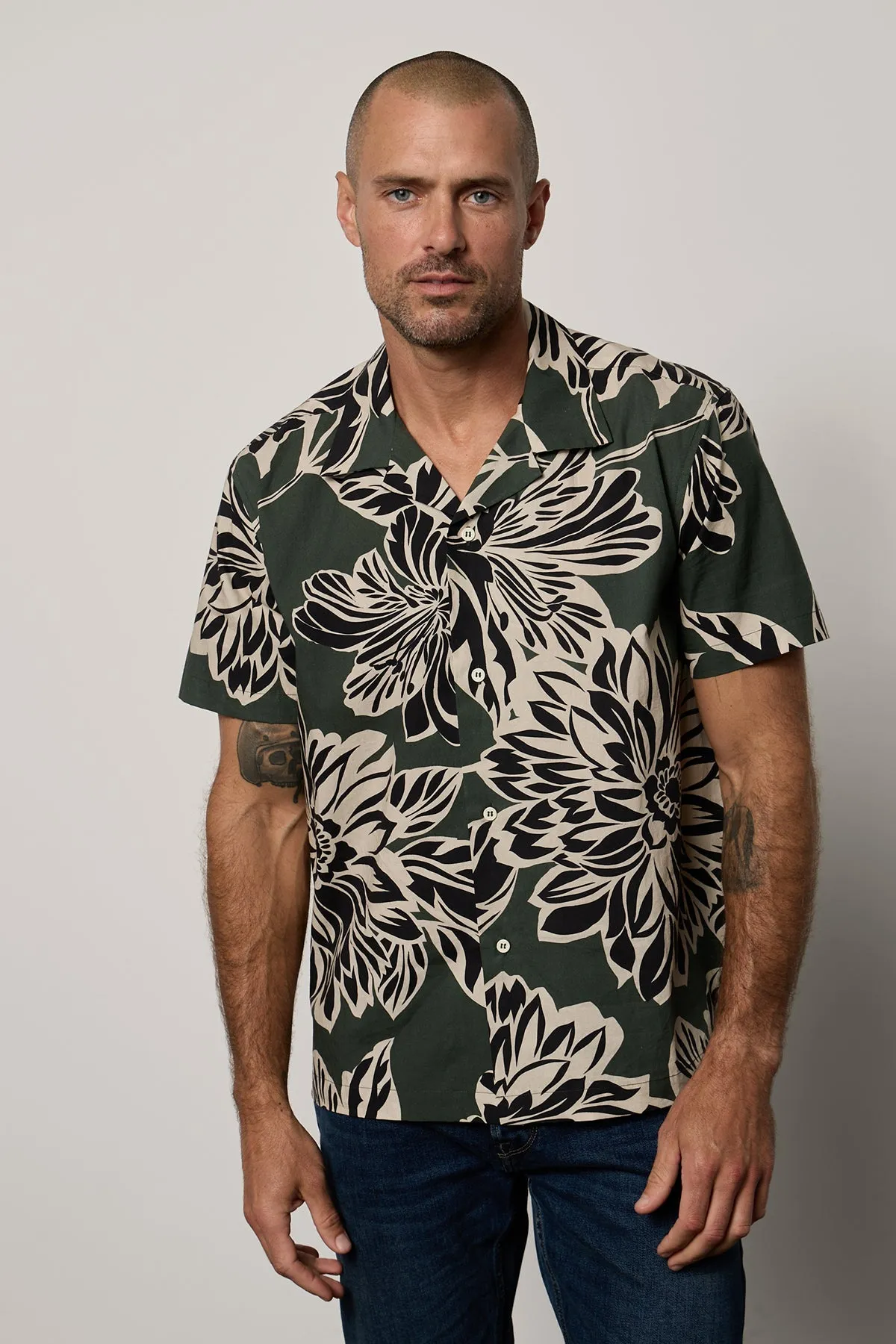 IGGY PRINTED BUTTON-UP SHIRT