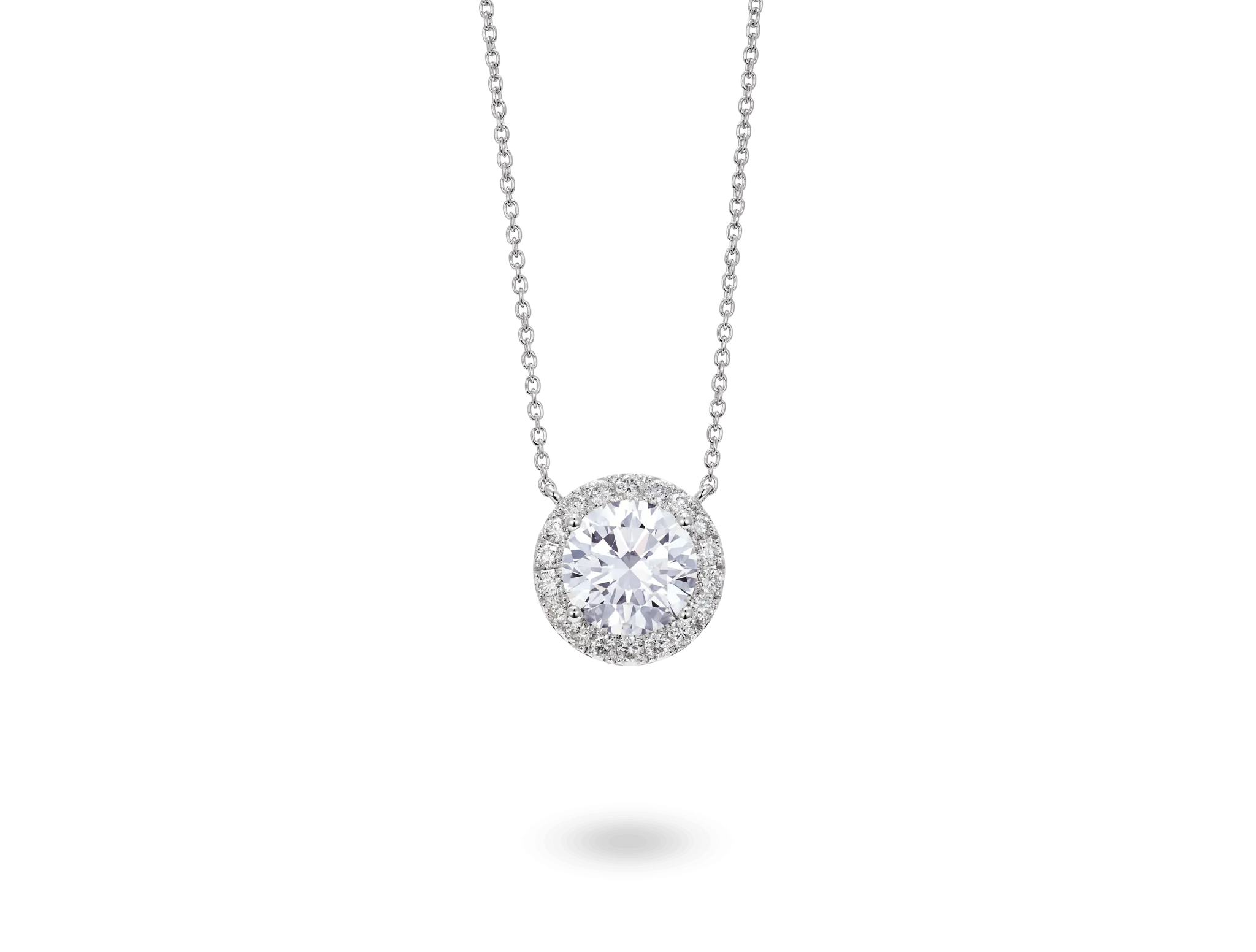 Lab-Grown Diamond 2ct. tw. Halo Pendant | White