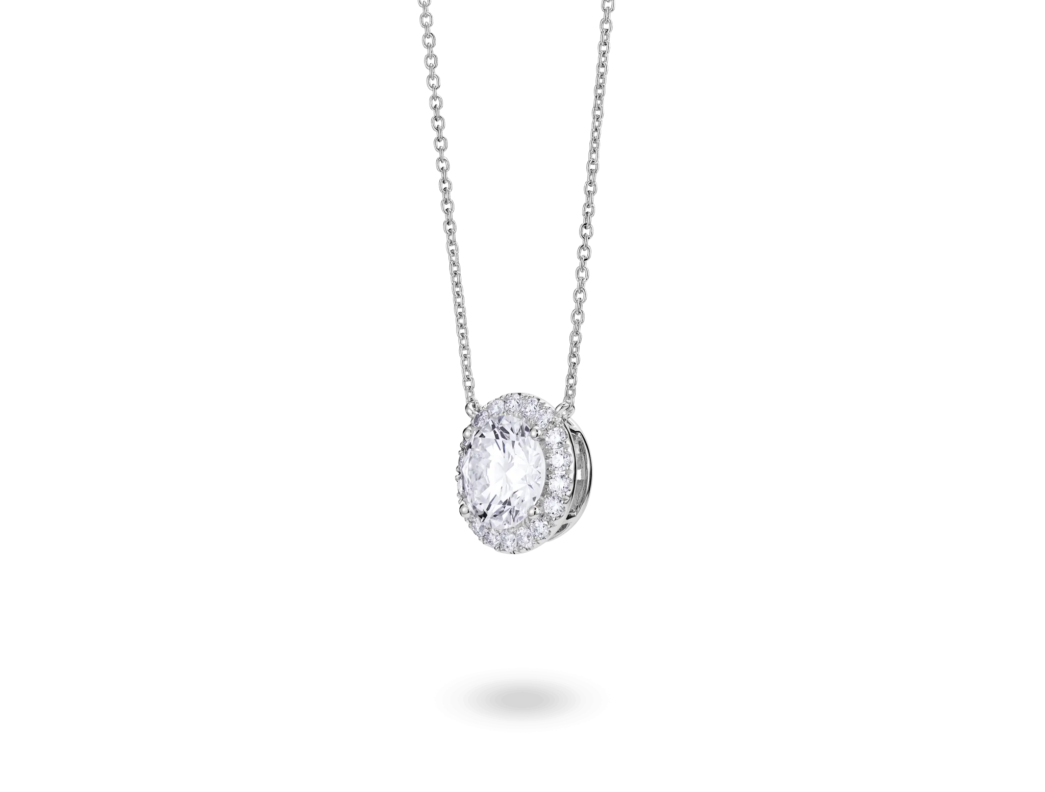 Lab-Grown Diamond 2ct. tw. Halo Pendant | White