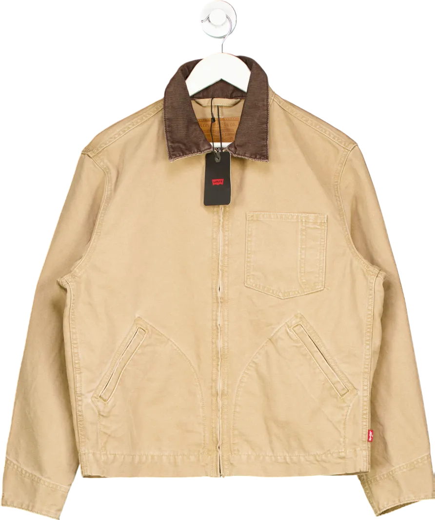 levis Beige Full-zip Mechanics Jacket UK S