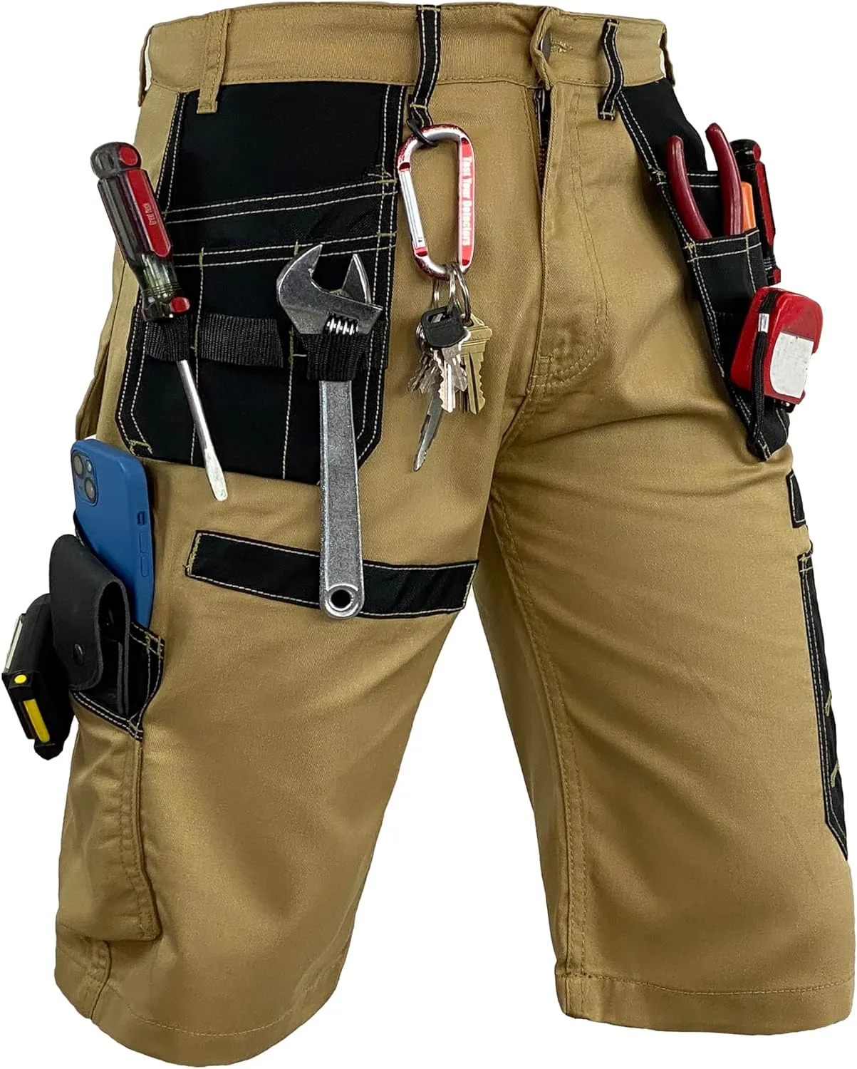 Notus Men's Workwear Short Cordura Reinforced Holster Pockets Utility Cargo Pocket Shorts