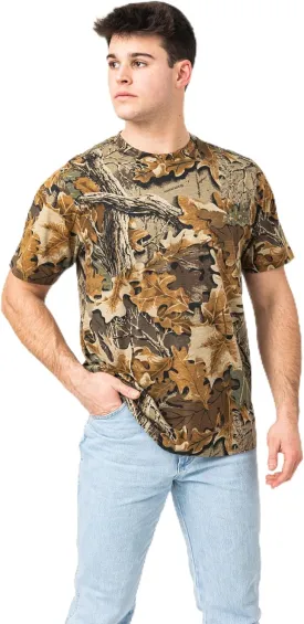 Realtree Camo Hunting Shirt  Short Sleeve Lightweight Cotton-Poly Jersey Tee, Chest Pocket  Outdoor & Workwear