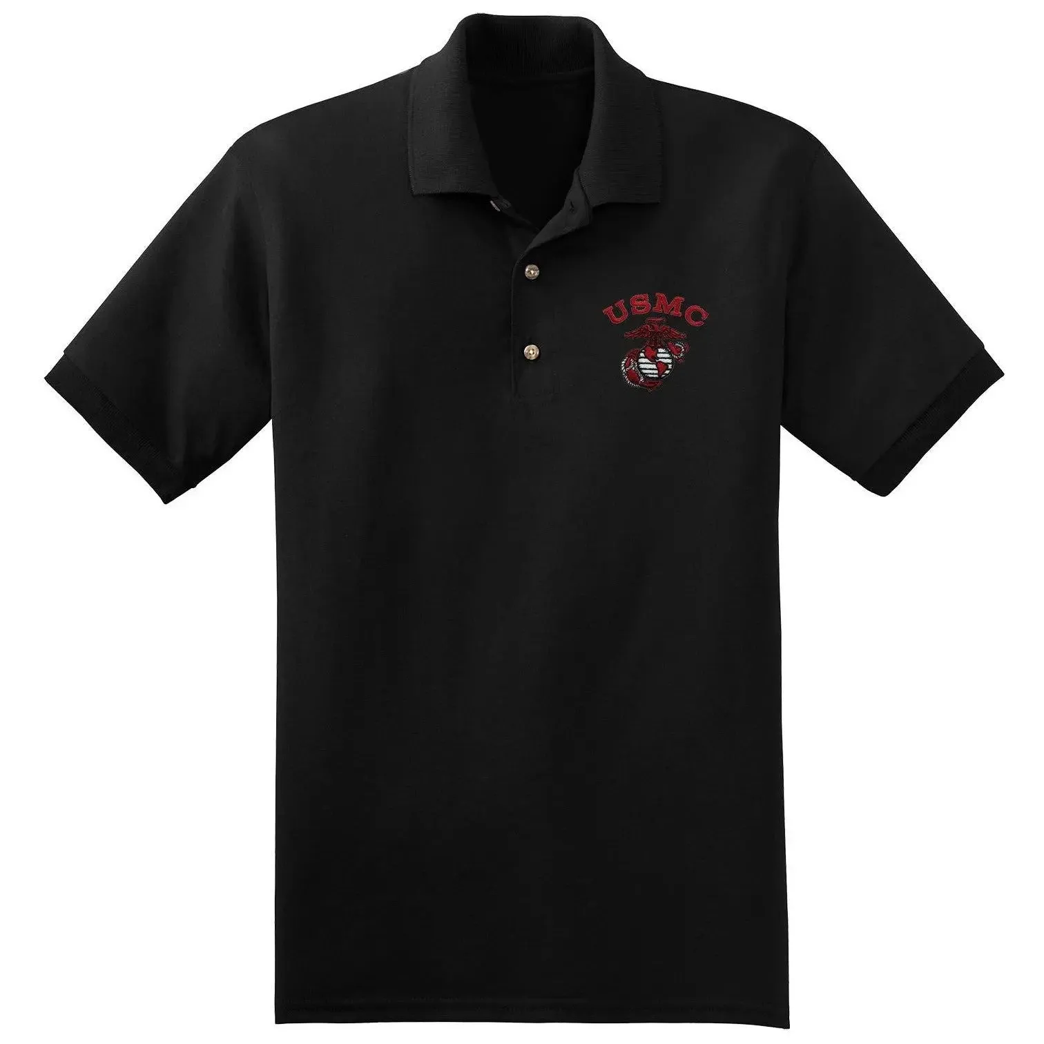 Red USMC EGA Embroidered Polo