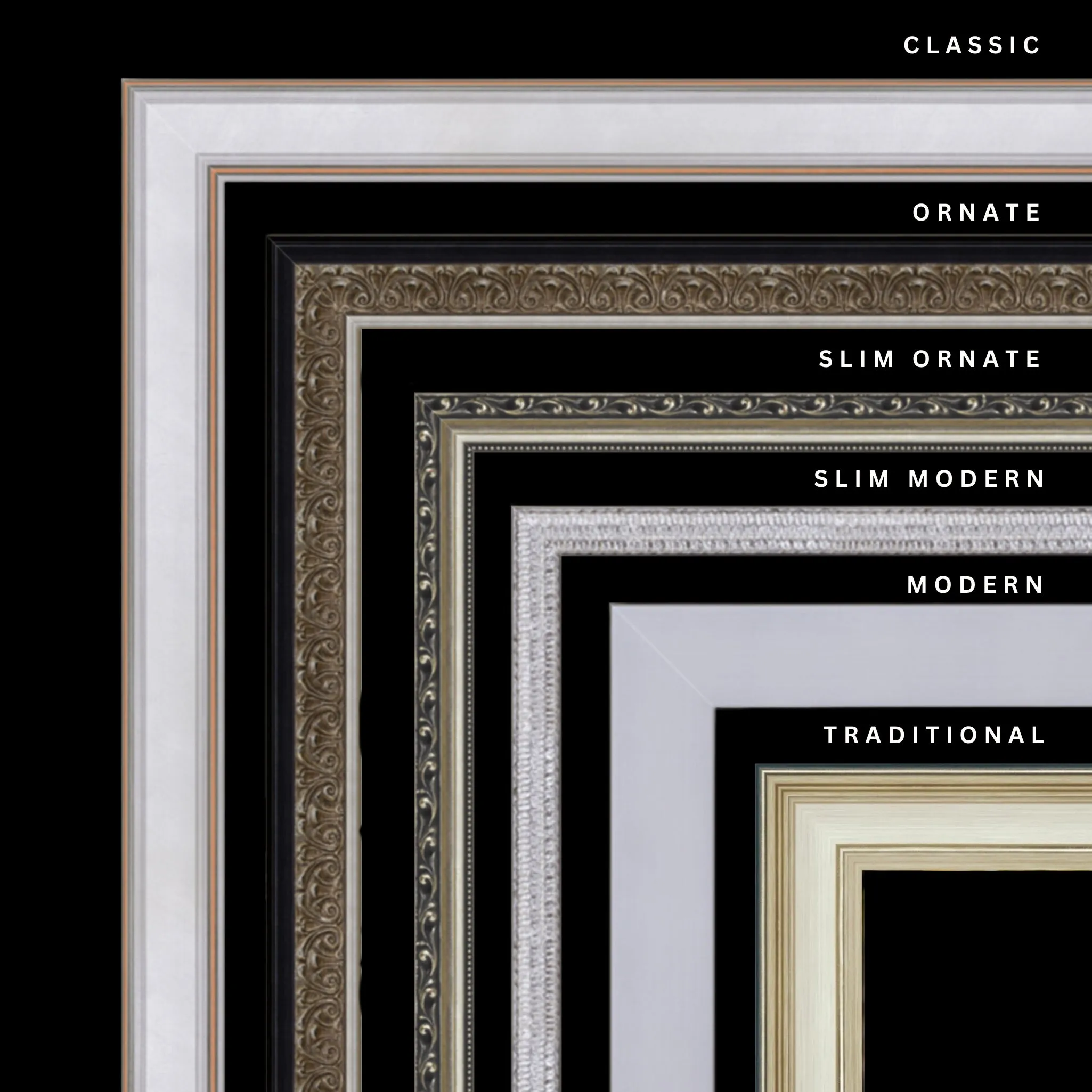 Silver 38x32 Picture Frame Ornate Traditional Classic Antique