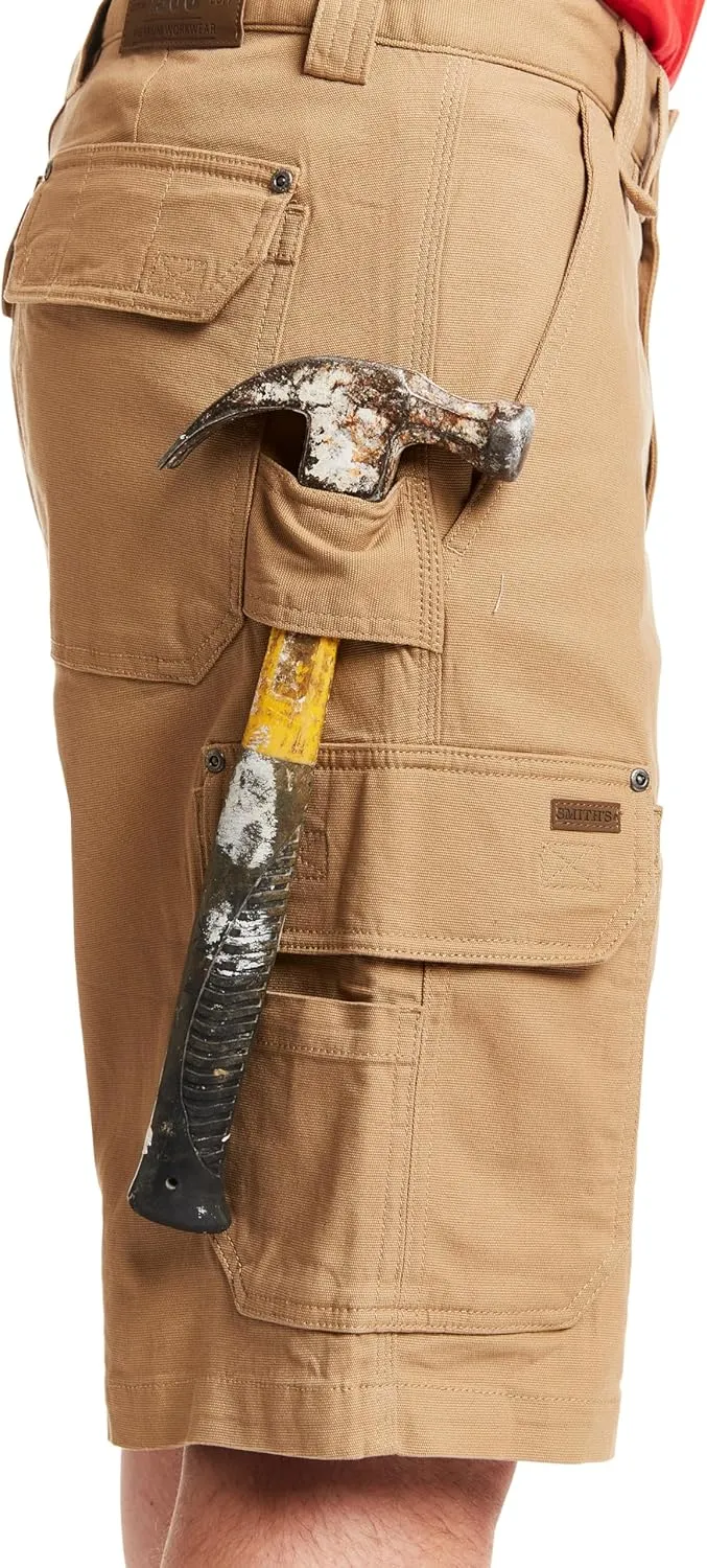 Smith's Workwear Big Men's Stretch Duck Canvas Cargo Work Short