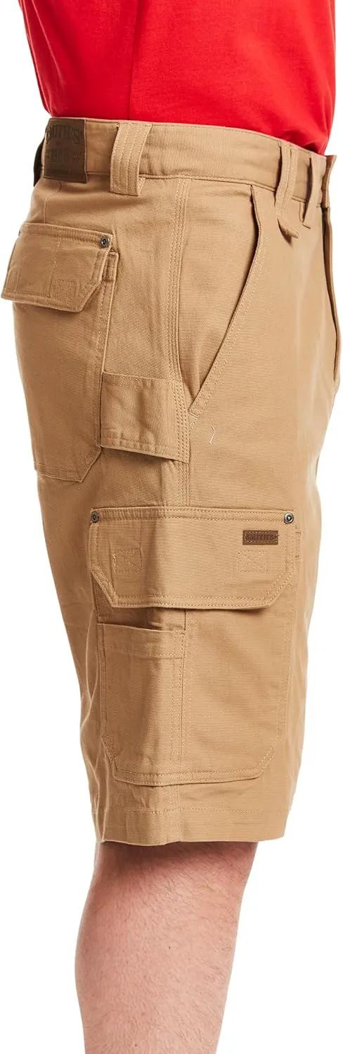 Smith's Workwear Big Men's Stretch Duck Canvas Cargo Work Short