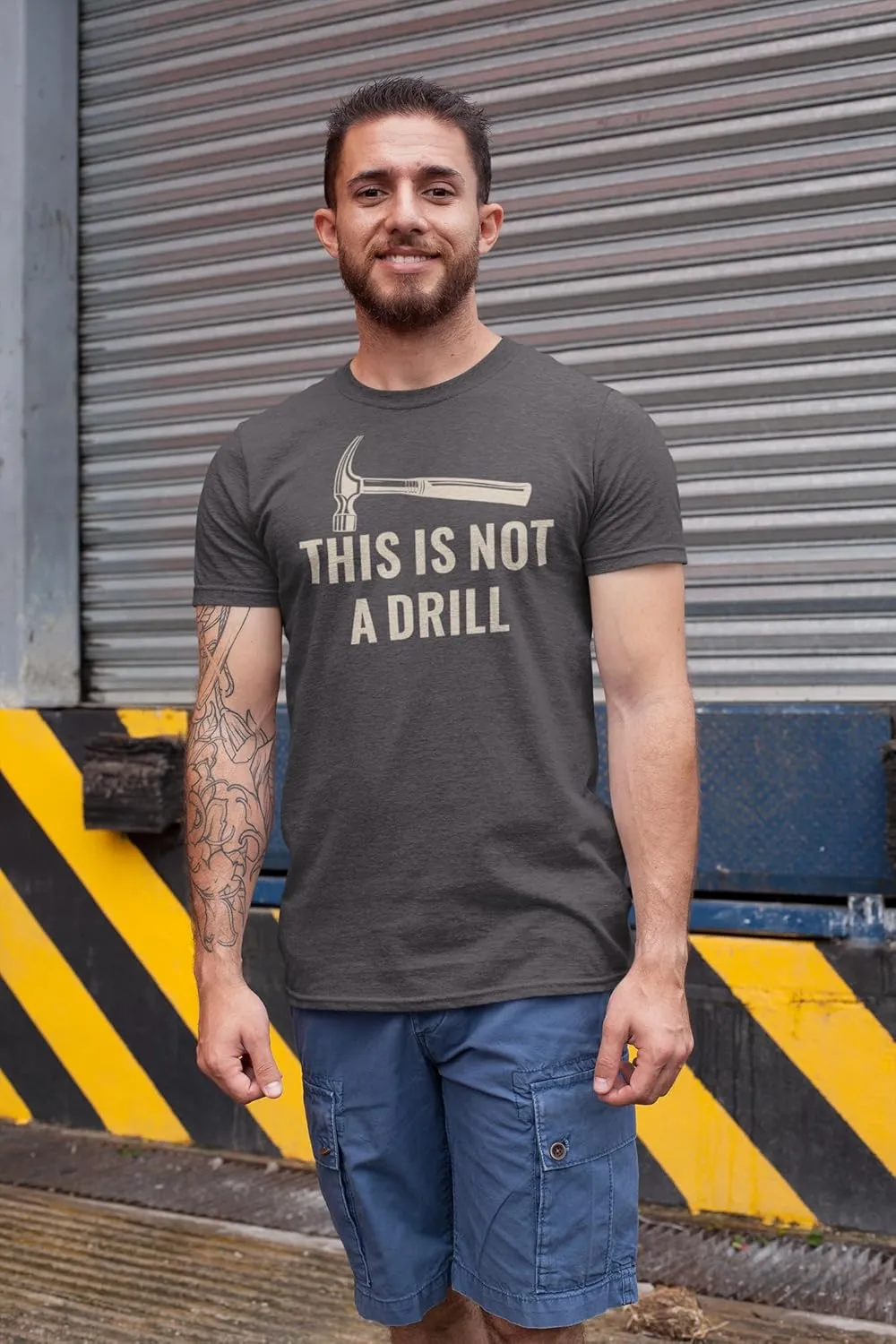 This is Not a Drill Hammer Humor T-Shirt for Men  Funny Dad Joke Shirt for DIYers