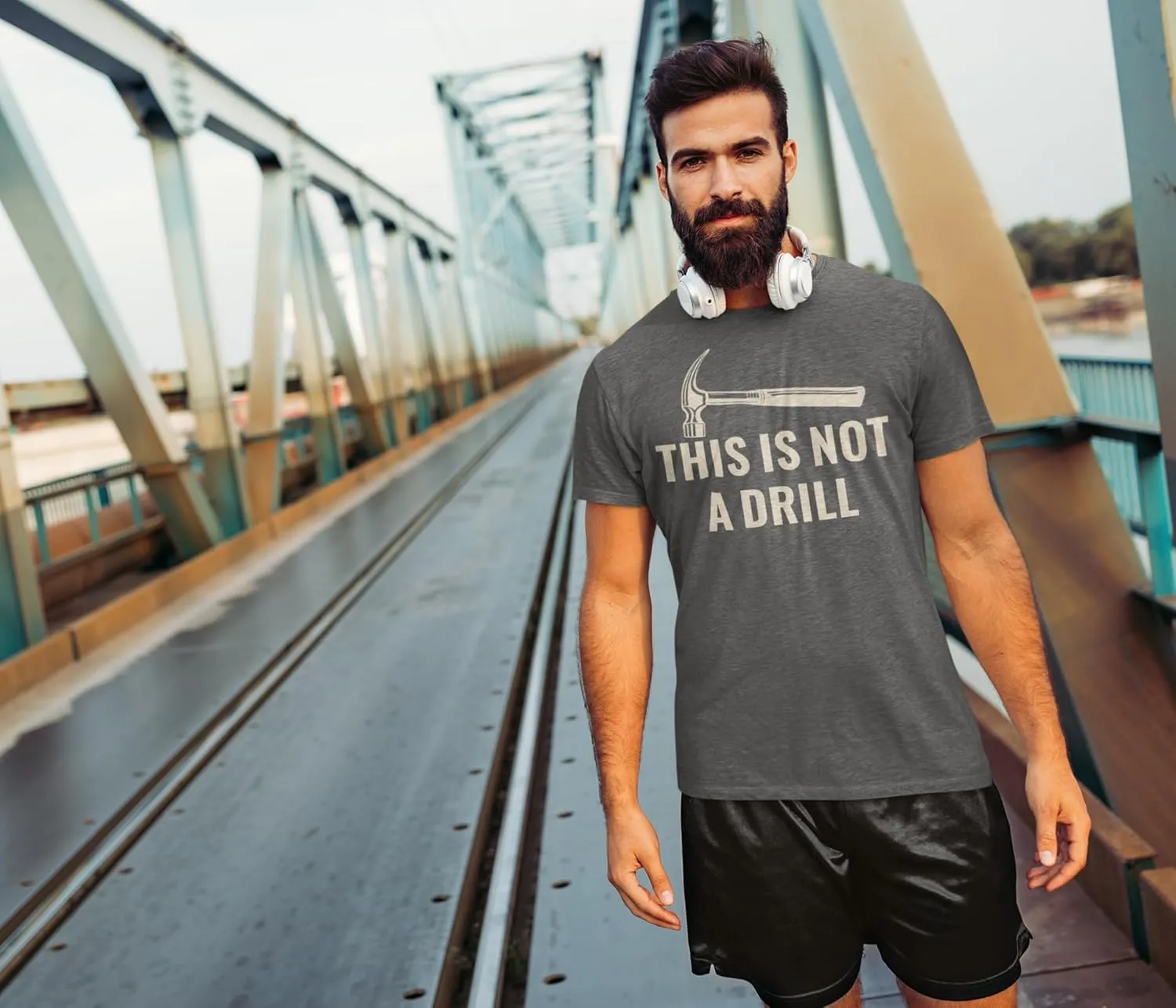 This is Not a Drill Hammer Humor T-Shirt for Men  Funny Dad Joke Shirt for DIYers