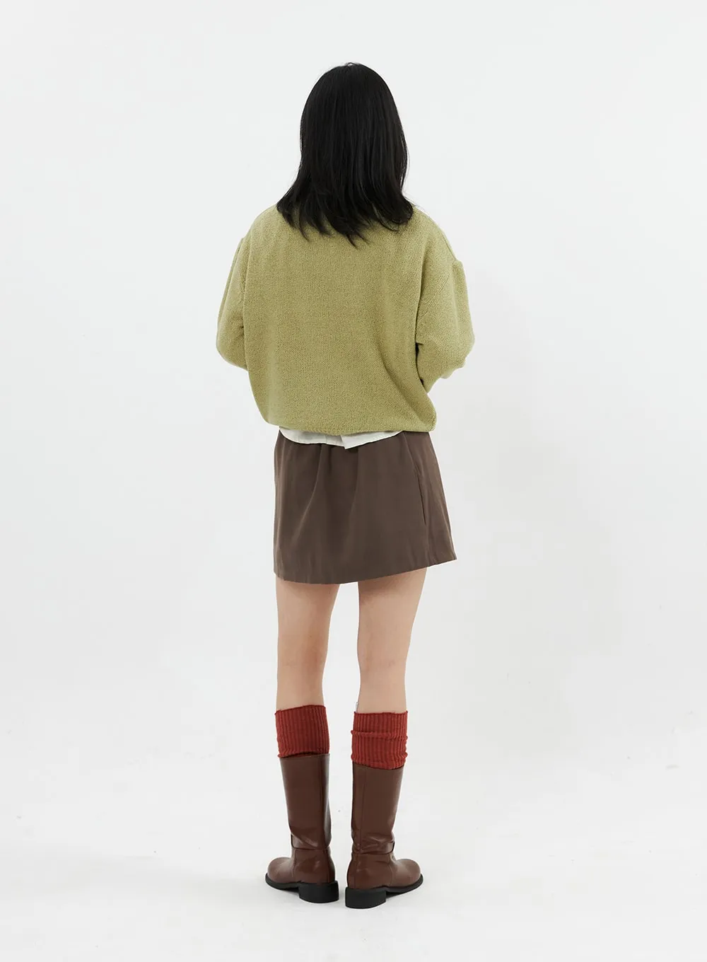 V-Neck Knit Sweater OO305