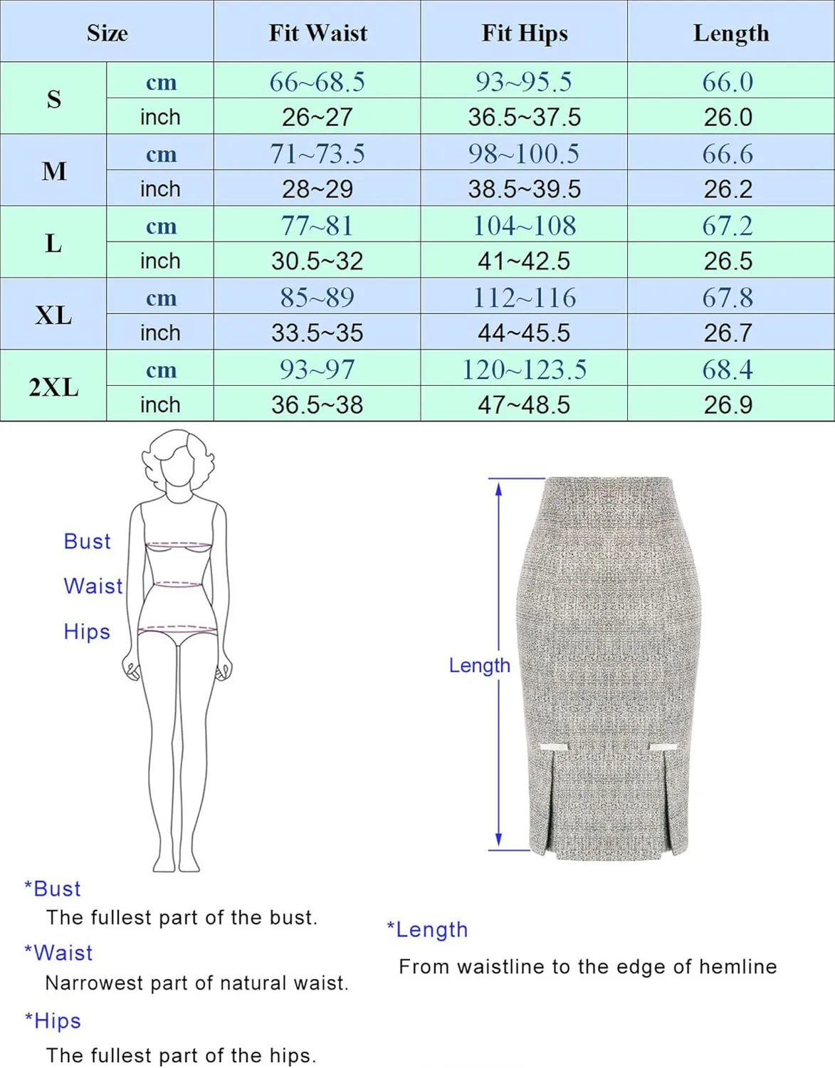 Women Back Slit Skirt High Waist Kickpleats Decorated Pencil Skirt Workwear Office Lady High Waist Pencil Skirts
