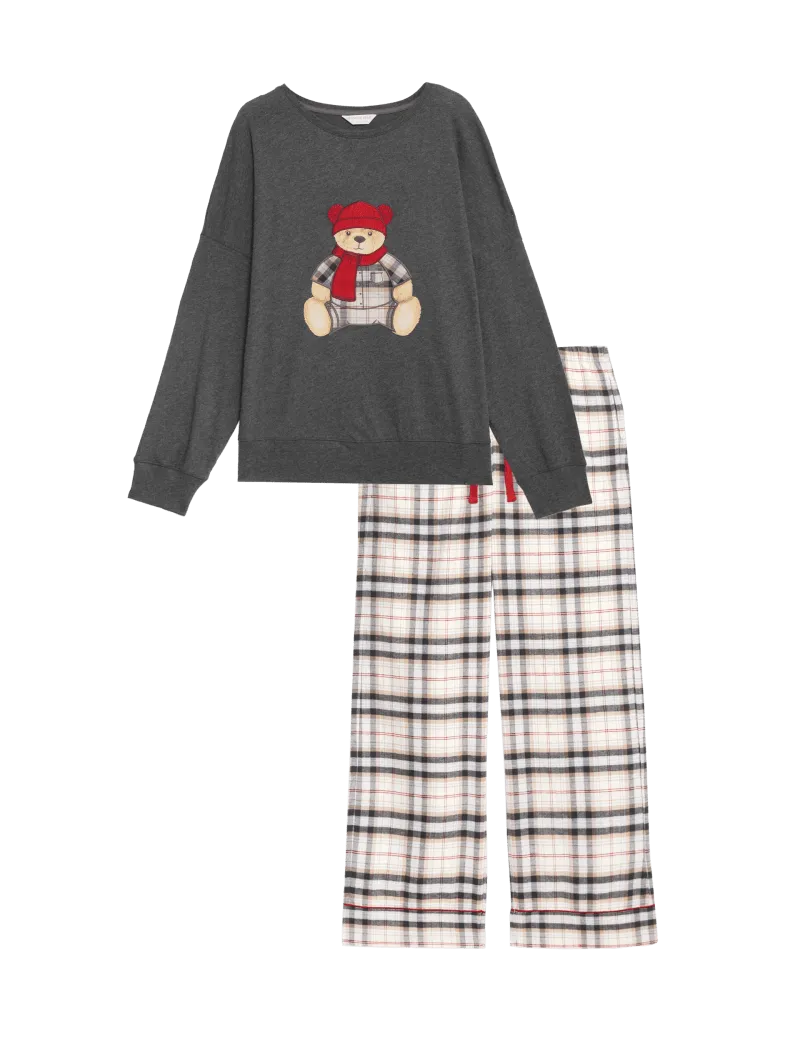 Women's Spencer Bear Family Christmas Pyjama Set