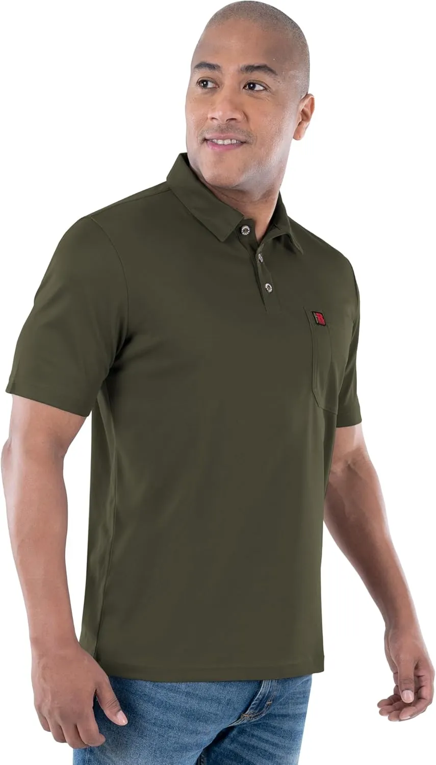 Wrangler Men's Short Sleeve Performance Pocket Polo