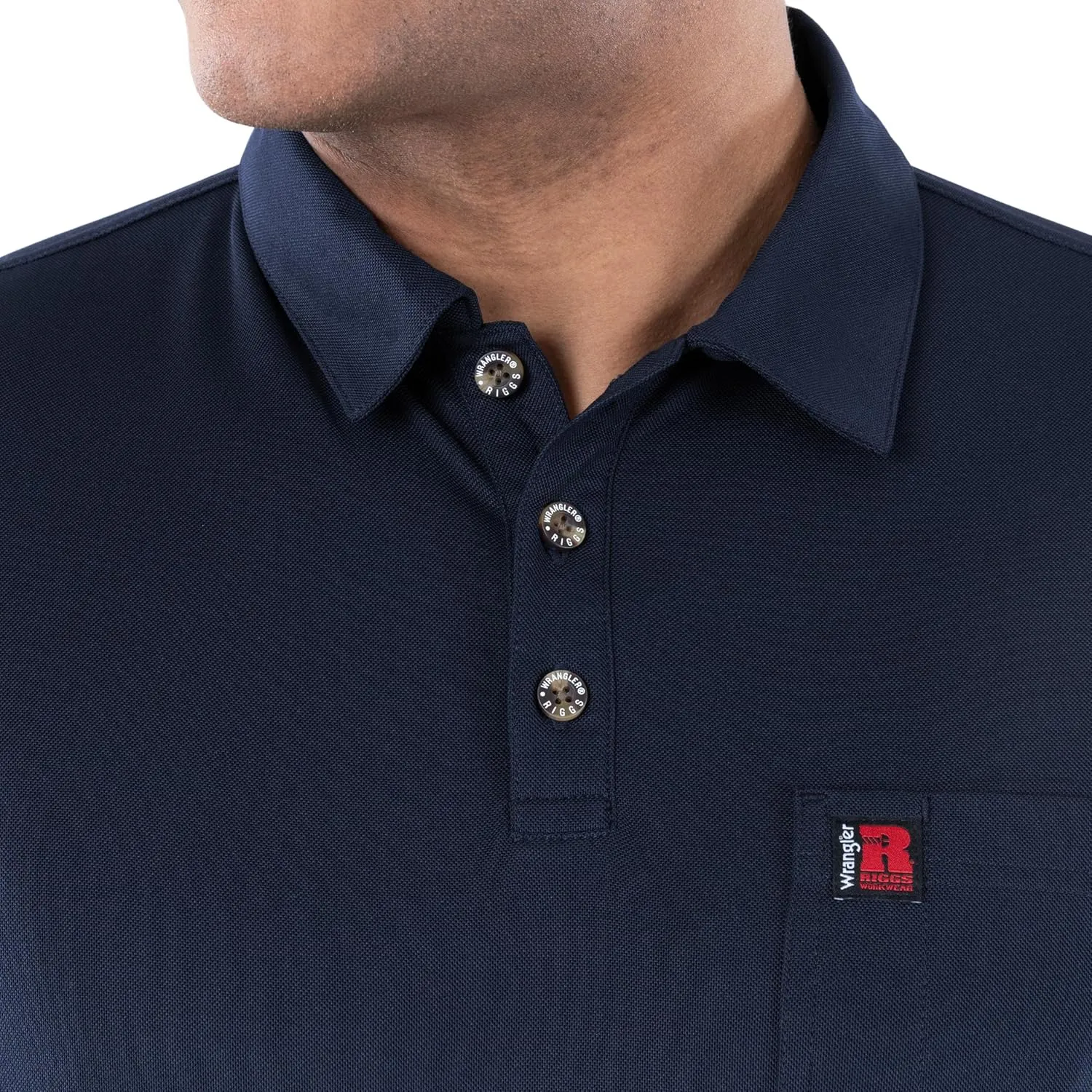 Wrangler Men's Short Sleeve Performance Pocket Polo