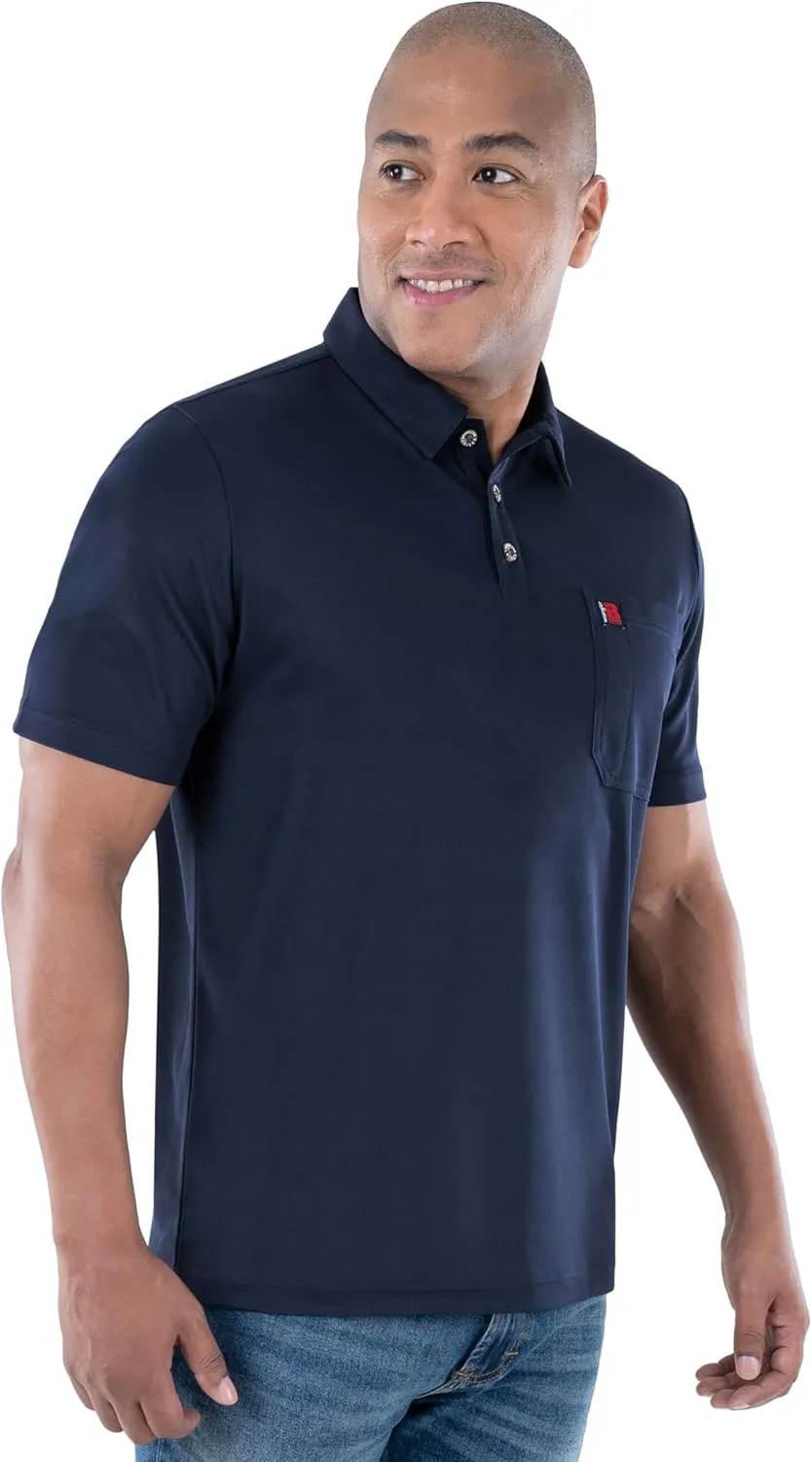 Wrangler Men's Short Sleeve Performance Pocket Polo