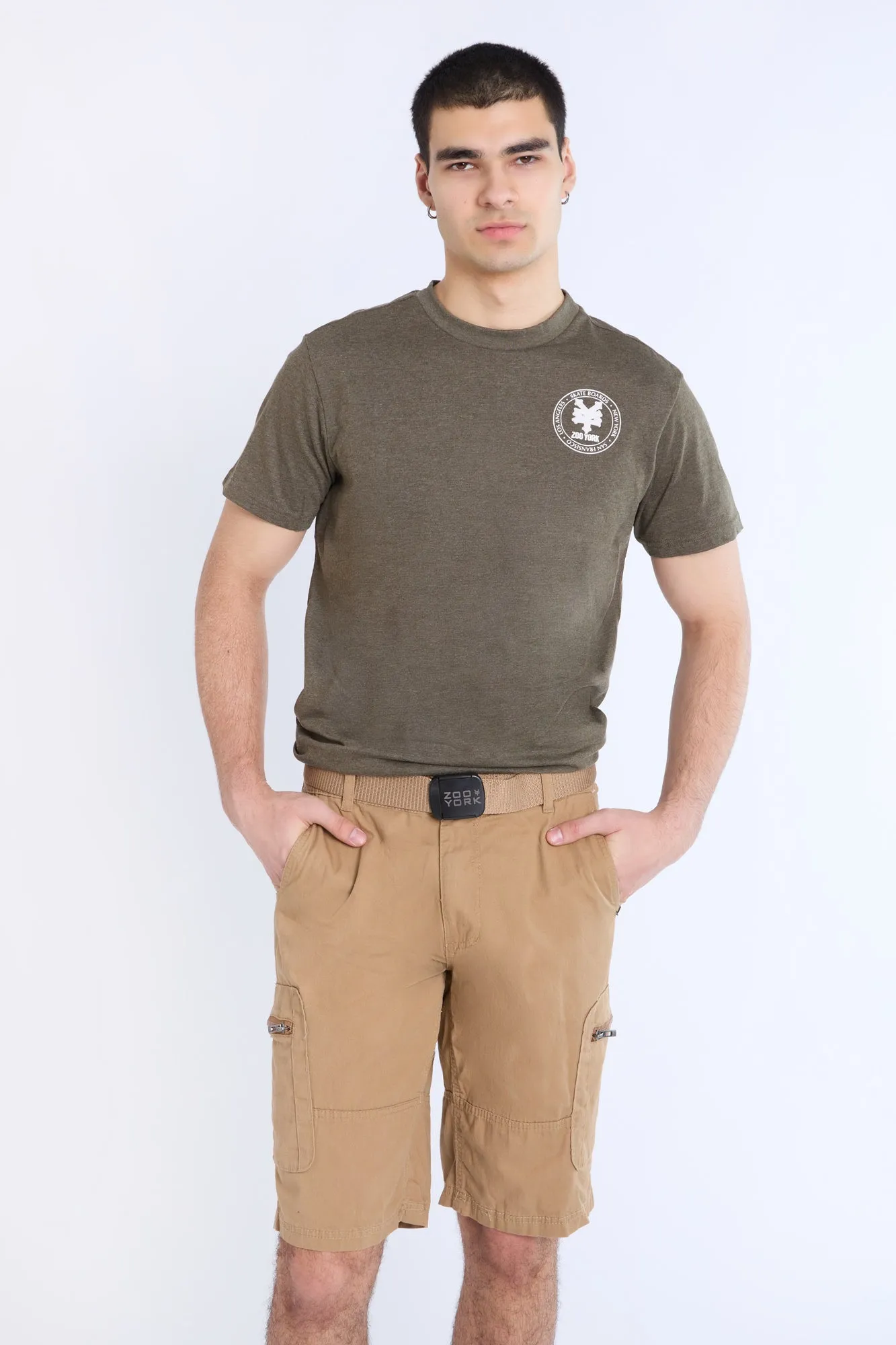 Zoo York Mens Twill Workwear Shorts